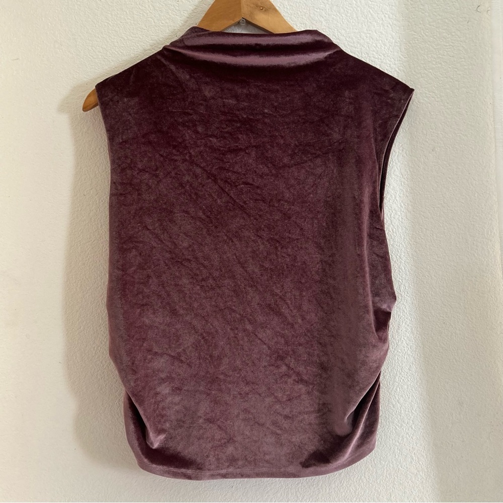 A New Day | Velvet Sleeveless Top in Mauve - Picture 2 of 8